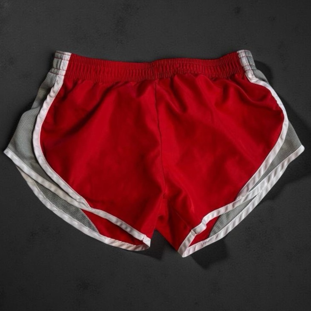Girls Size Small (7) Red Gray Soffe Cheer Tennis Soccer Athletic Shorts